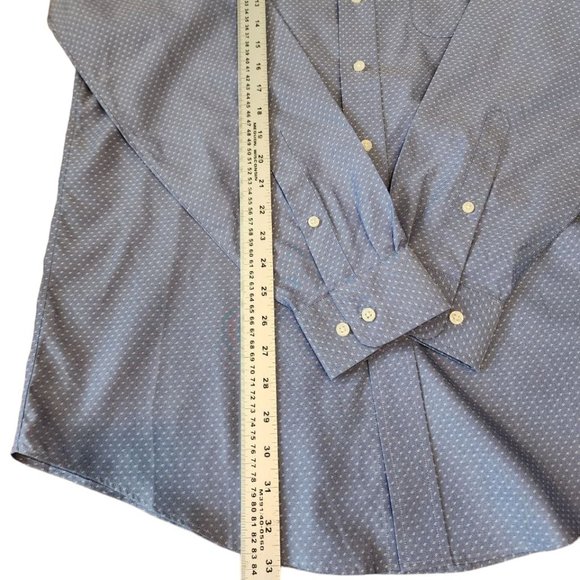 Kirkland Signature Shirt Men's Size L Blue Long Sleeve Classic Button Up NEW - Picture 4 of 14